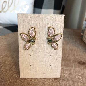 Stella & Dot Pave Petal Studs Earrings